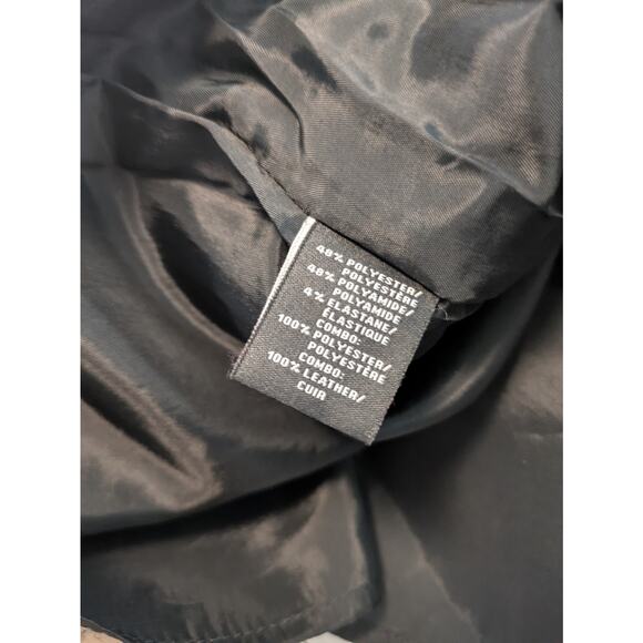 Lafayette 148 size 8 Sleeveless Drop Waist Shift Dress faux leather taupe black - Picture 9 of 9